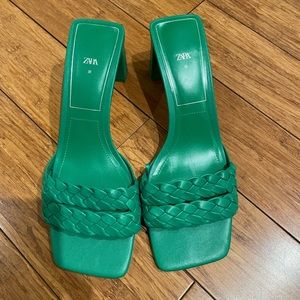 Green Mules - Size 38